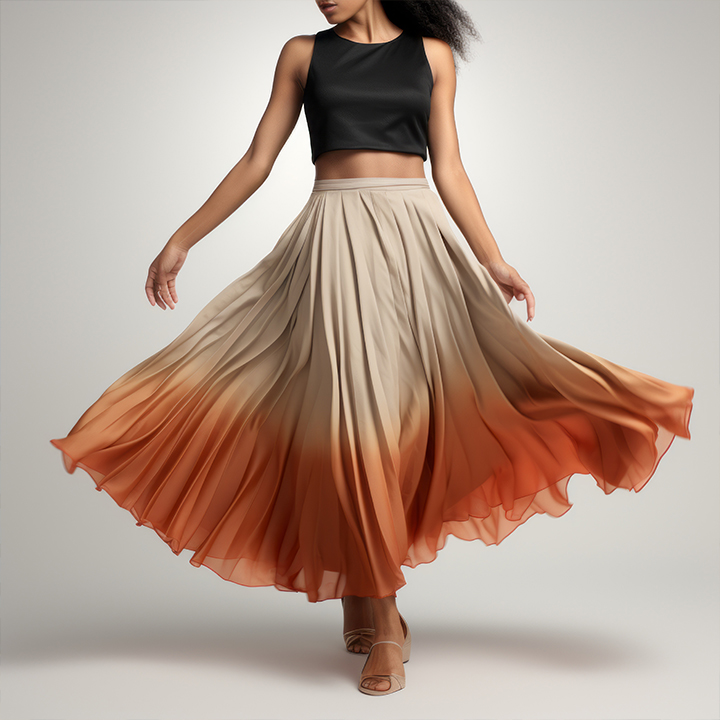 The Pleated Skirt That Captures Every Motion